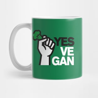 Yes ve gan Vegan Power Animal Welfare Vegans Vegetarians Mug